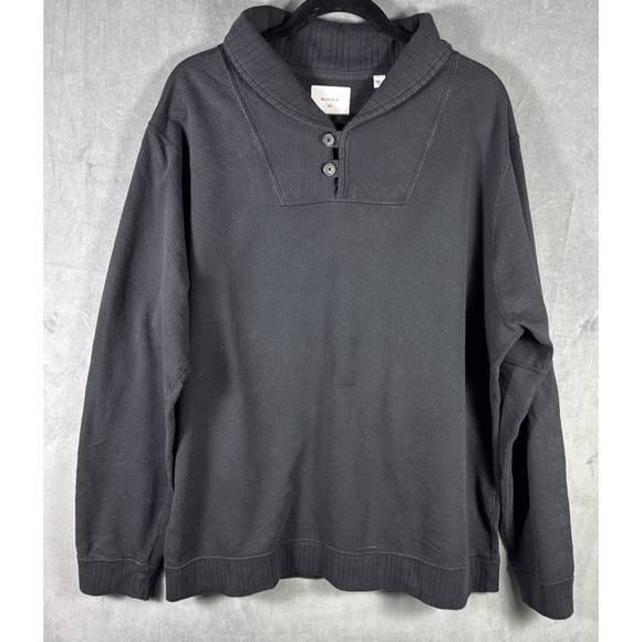 Billy Reid Henley‎ Pullover Shawl Collar Cotton Size Extra Large Men's - Picture 1 of 8